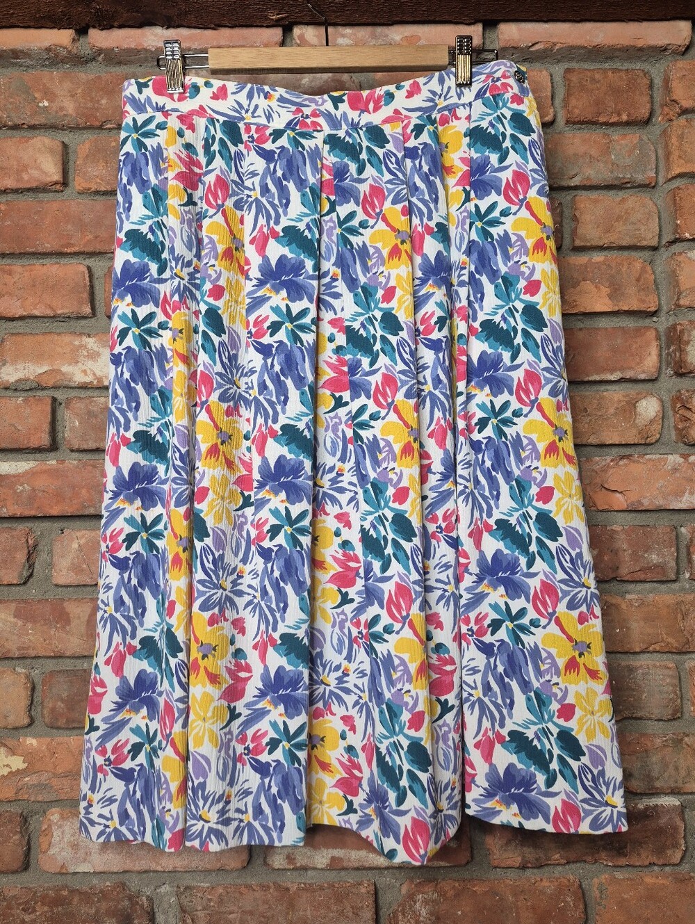 🇨🇦 Vintage Made in Canada Hunt Club Floral Midi Skirt Cottagecore Prairie